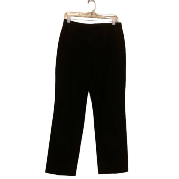 Chico's black straight legs flat front stretch pants size 1 - Medium - Picture 1 of 8